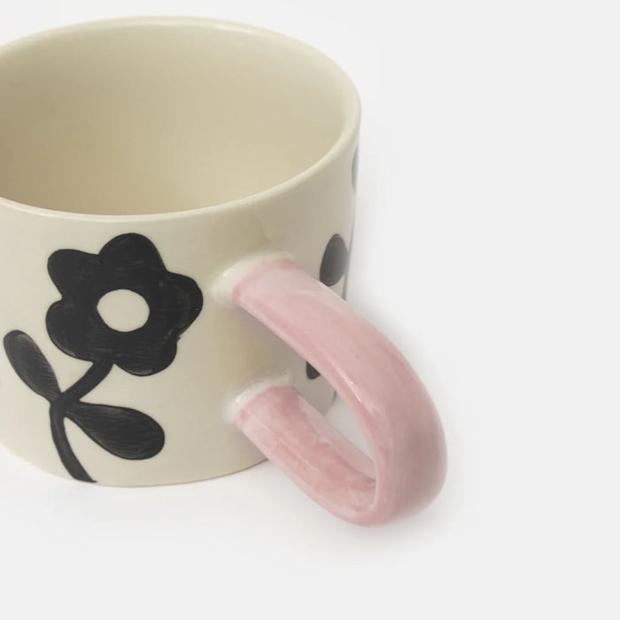 Caroline Gardner Mono Floral Mug