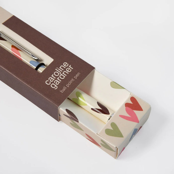 Caroline Gardner Multi Hearts Boxed Pen