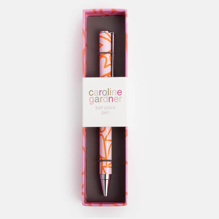 Caroline Gardner Pink Hearts Boxed Pen