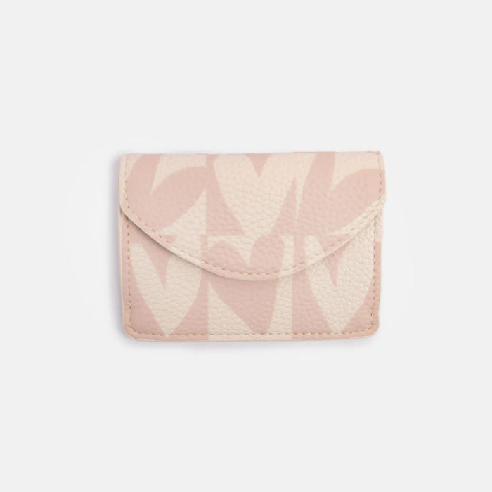Caroline Gardner Pink Checkmate Hearts Card Holder Purse
