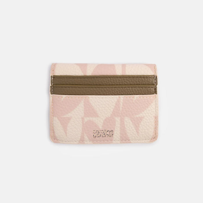 Caroline Gardner Pink Checkmate Hearts Card Holder Purse