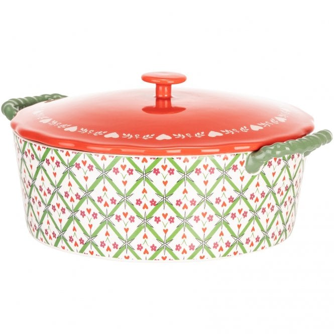 Cath Kidston Christmas Shallow Lidded Casserole Dish