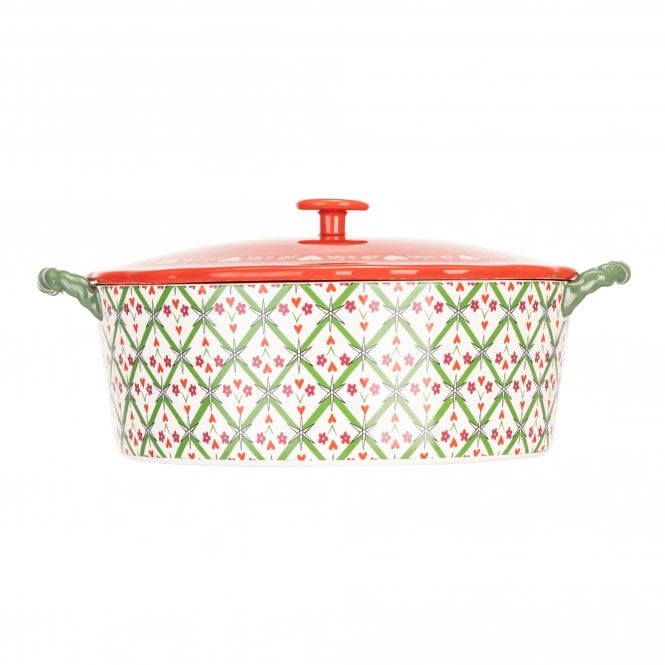 Cath Kidston Christmas Shallow Lidded Casserole Dish