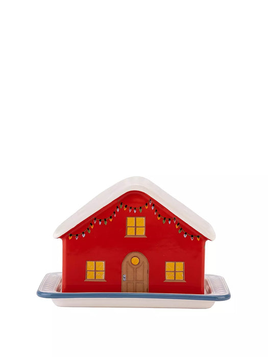 Cath Kidston Christmas House Butter Dish