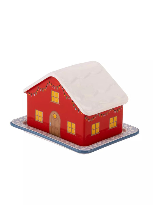Cath Kidston Christmas House Butter Dish