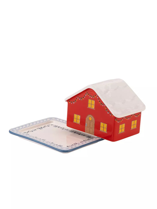 Cath Kidston Christmas House Butter Dish