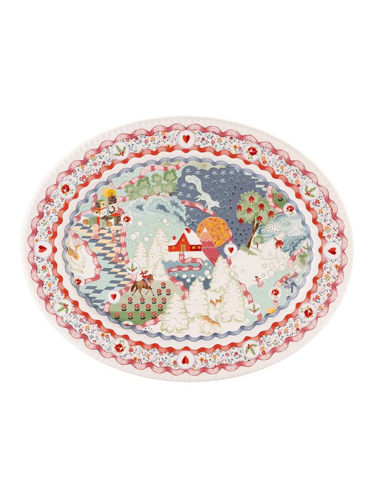 Cath Kidston Blue Christmas Journey Platter