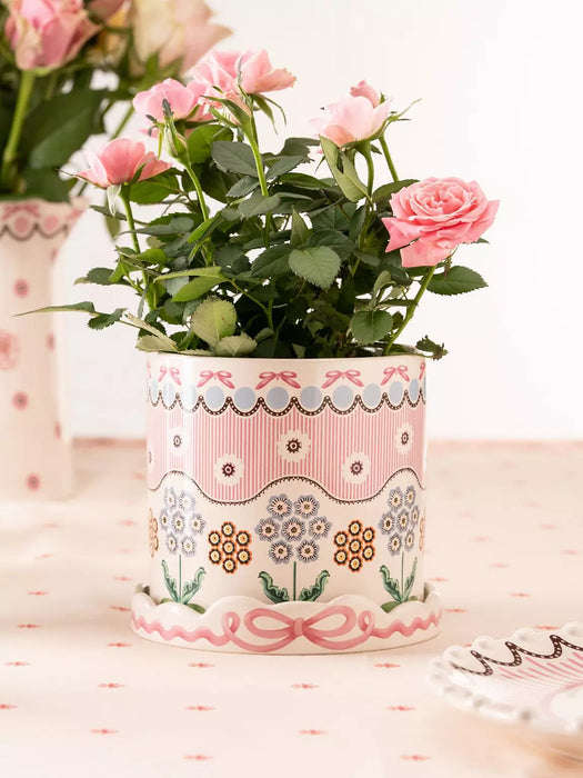 Cath Kidston Spitalfields Silk Plantpot With Tray