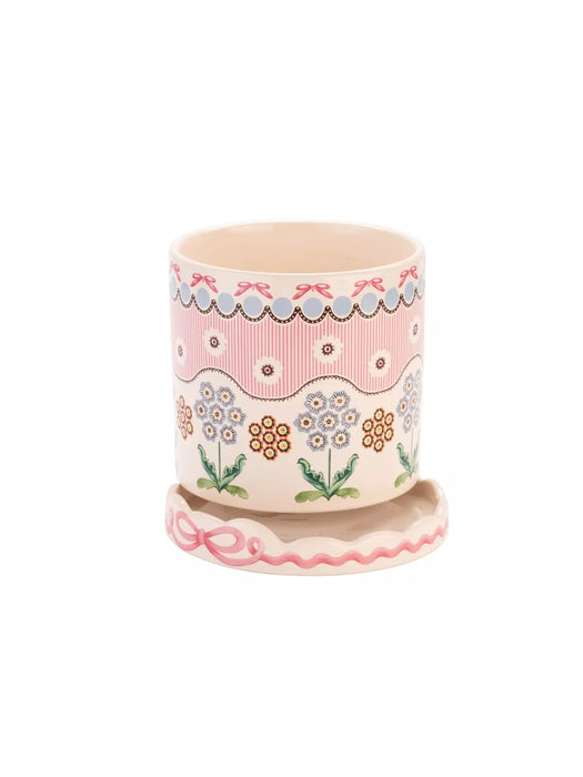 Cath Kidston Spitalfields Silk Plantpot With Tray