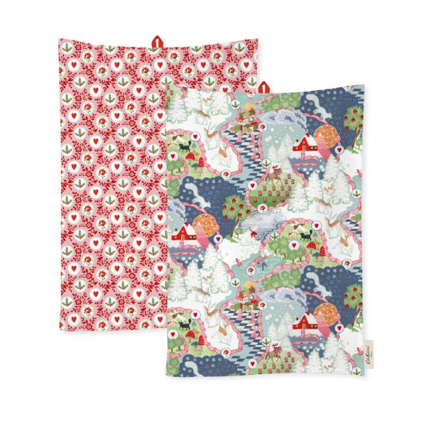 Cath Kidston Christmas Tea Towels Set of 2