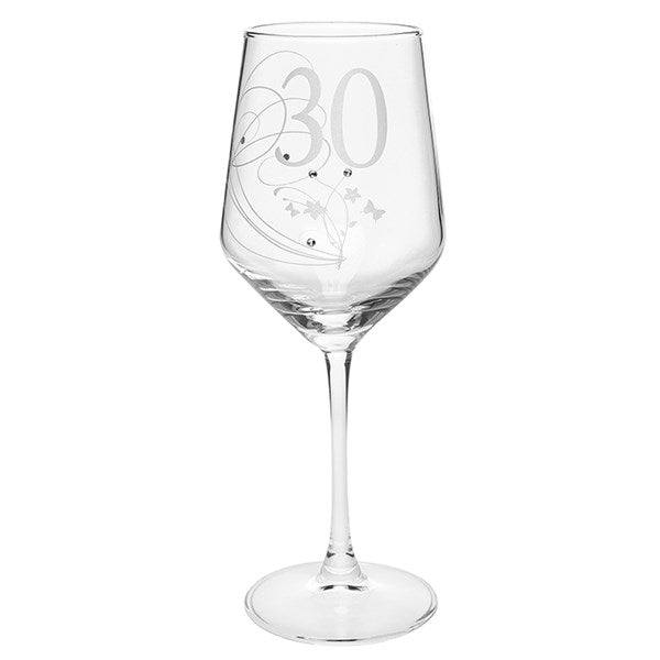 Rush Celebration 30th Wine Glass
