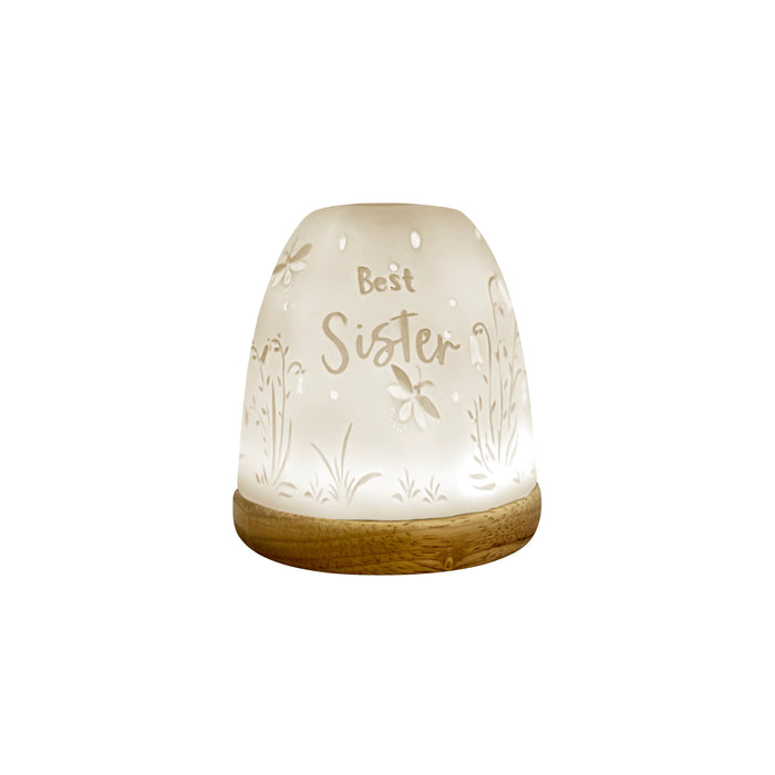 Cello Tall Tealight Dome Best Sister
