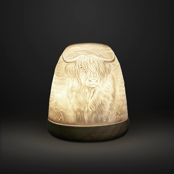 Cello Tall Tealight Dome Highland Cow