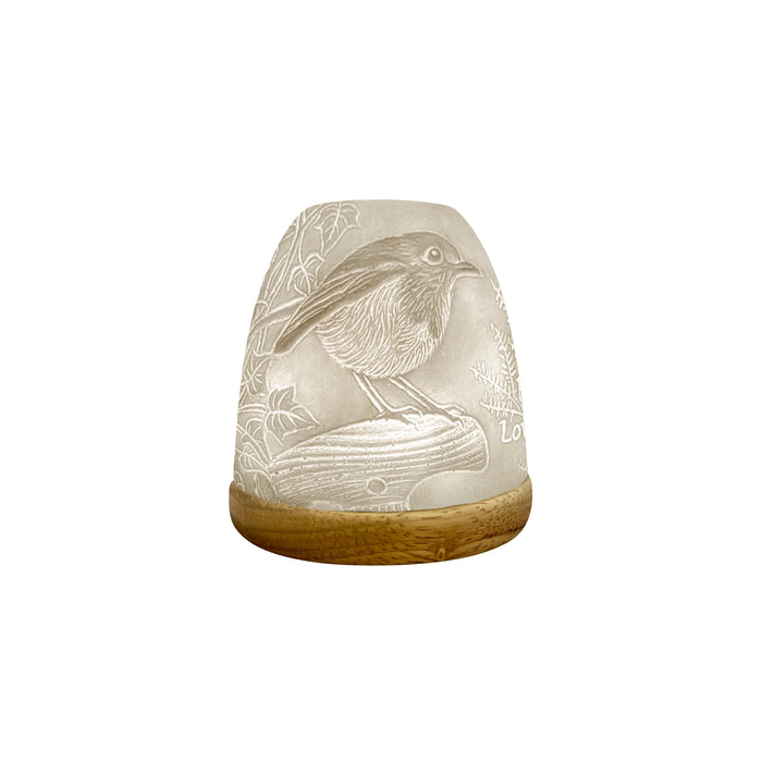 Cello Tall Tealight Dome Robin
