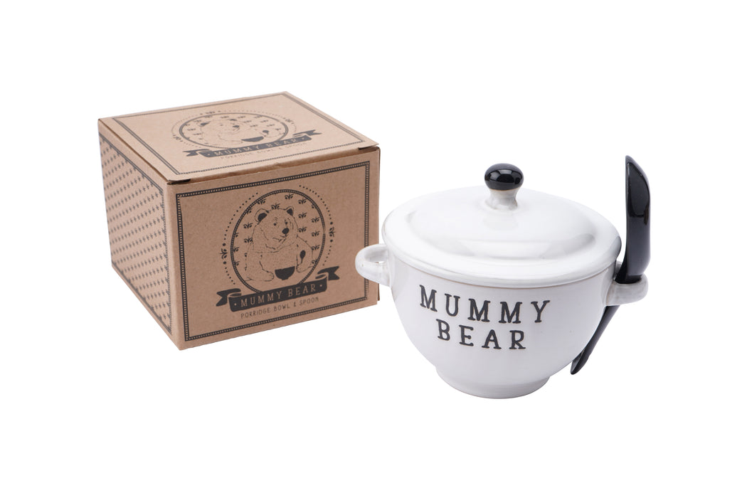 CGB Loft Collection Mummy Bear Porridge Bowl & Spoon