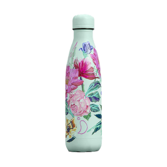 Chilly's Vacuum Insulated Stainless Steel Water Bottle 500ml - Floral Art Attack