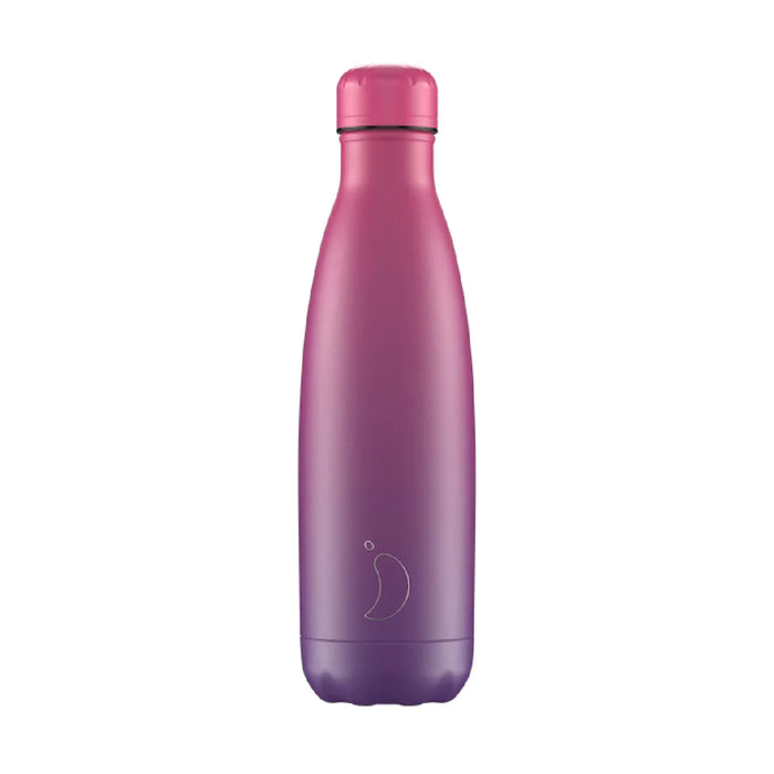 Chilly's Water Bottle 500ml Gradient Purple Fuchsia