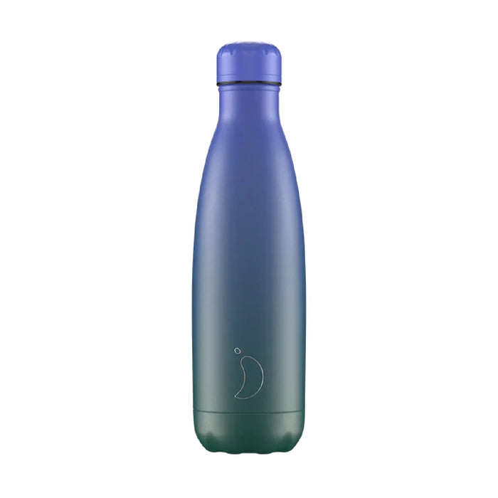 Chilly's Water Bottle 500ml Gradient Green Blue
