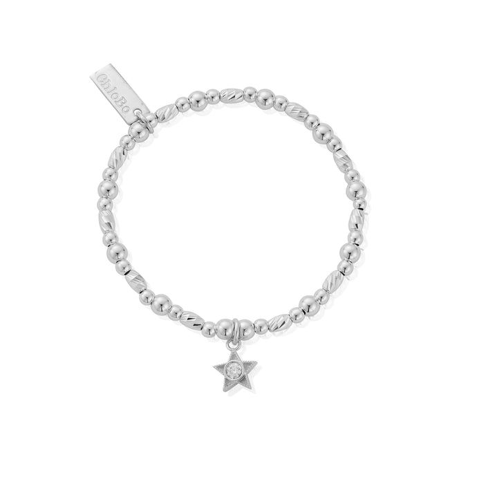 Chlobo Silver April Birthstone Bracelet