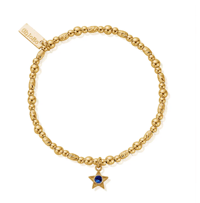 Chlobo Silver December Birthstone Gold Bracelet