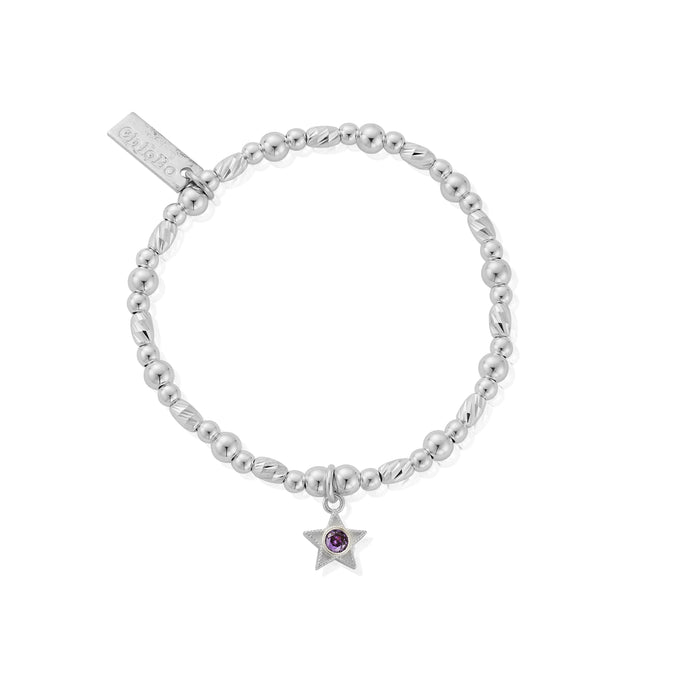 Chlobo Silver February Birthstone Bracelet
