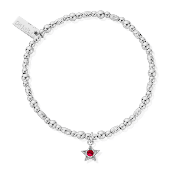 Chlobo Silver January Birthstone Bracelet