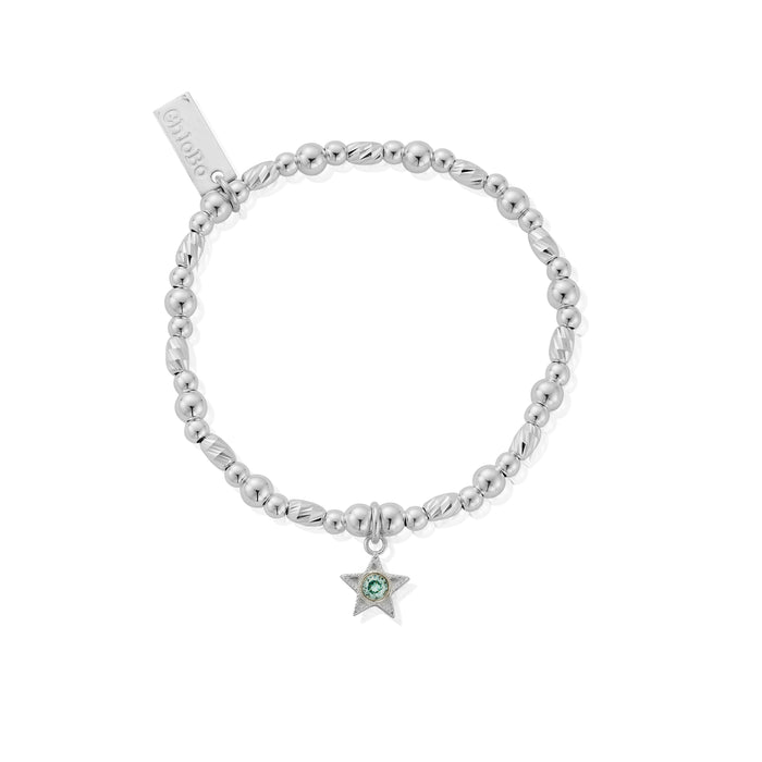 Chlobo Silver March Birthstone Bracelet