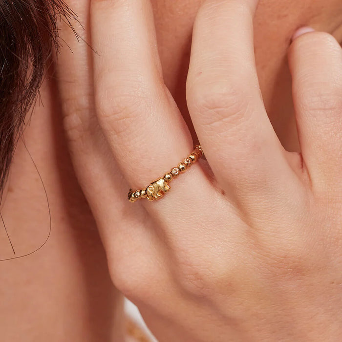 ChloBo Lucky Elephant Silver Ring