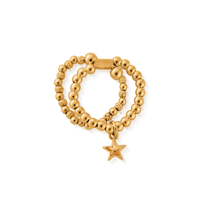 Chlobo Mini Raised Star Double Ring