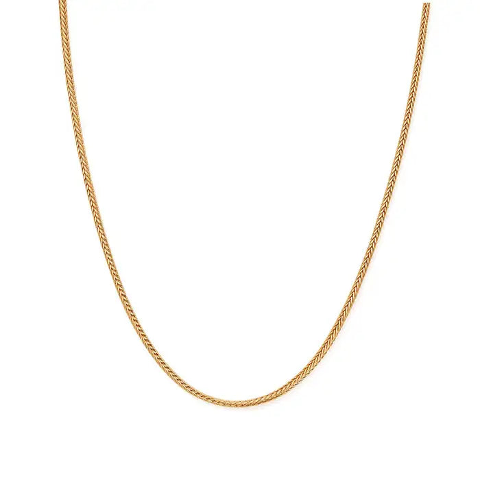 ChloBo Men's Fox Tail Chain Gold Necklace