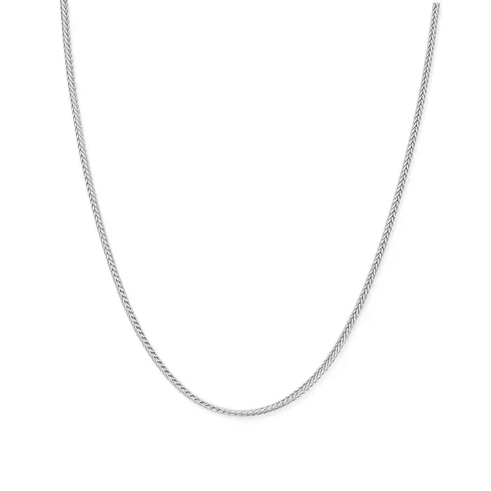 ChloBo Men's Fox Tail Chain Silver Necklace