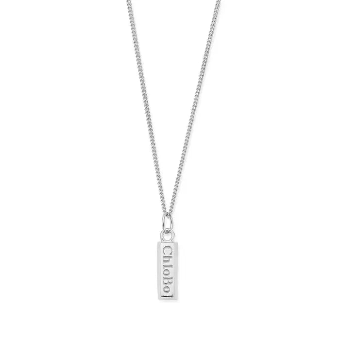 ChloBo Men's Curb Chain ChloBo Ingot Silver Necklace