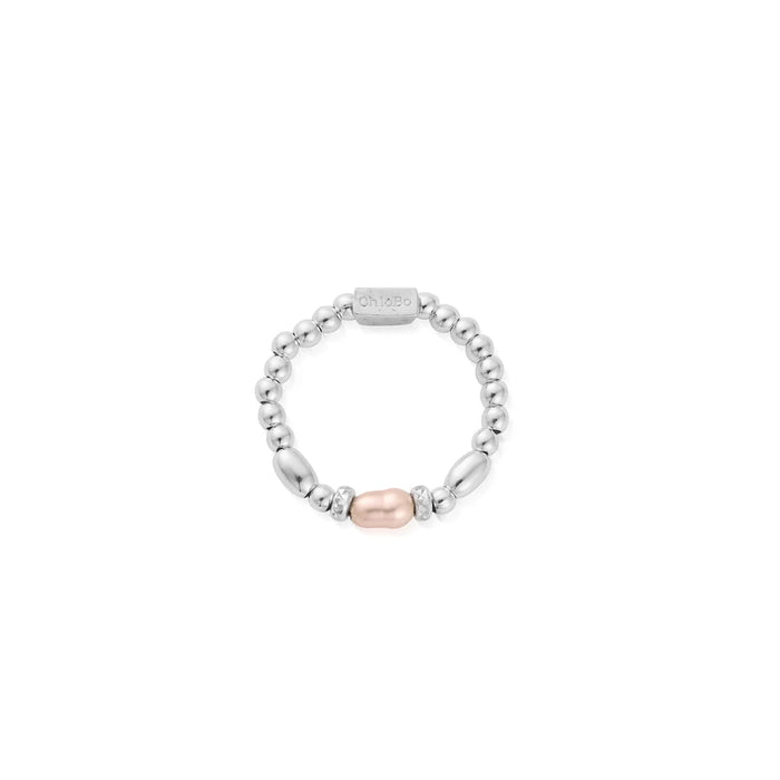 Chlobo Mini Sparkle Pink Pearl Ring