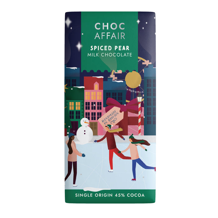 Choc Affair Spiced Pear Milk Chocolate Bar