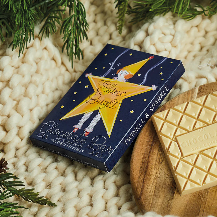 The Chocolate Gift Company Shine Bright White Chocolate Bar