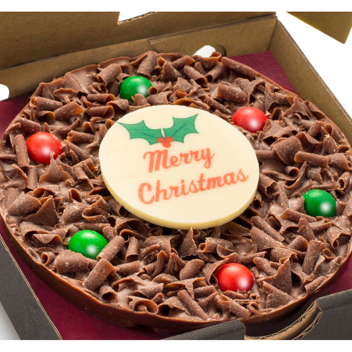 The Gourmet Chocolate Pizza Company Merry Christmas Mini Chocolate Pizza