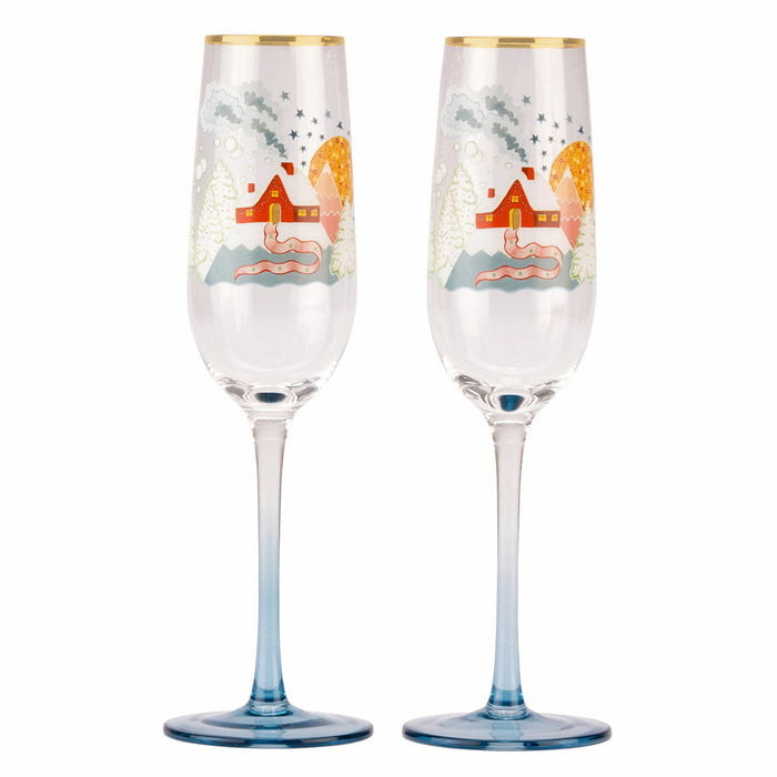 Cath Kidston Christmas Journey Champagne Flute Set of 2