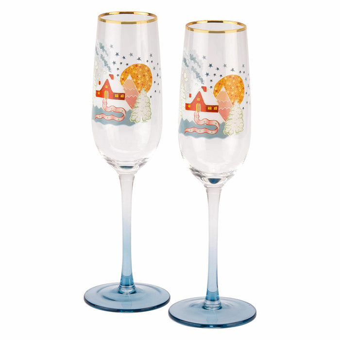 Cath Kidston Christmas Journey Champagne Flute Set of 2