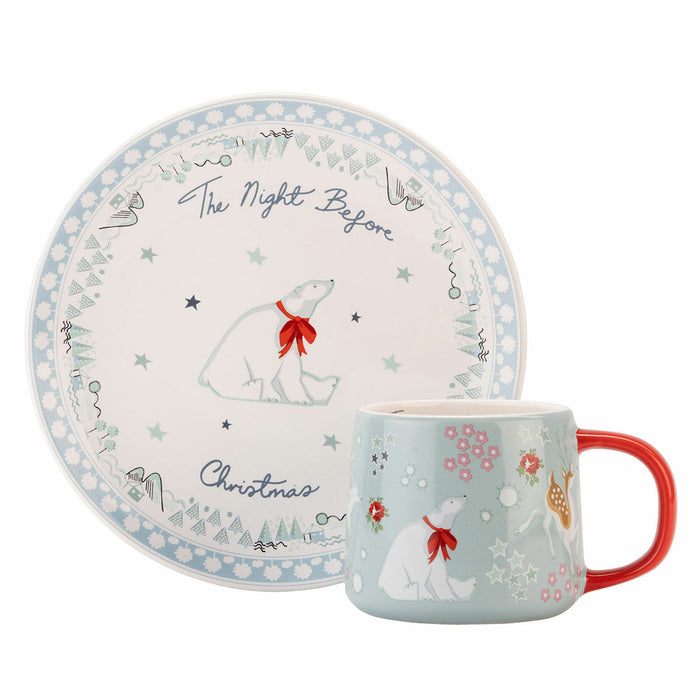 Cath Kidston Christmas Eve Mini Billie Mug and Plate Set