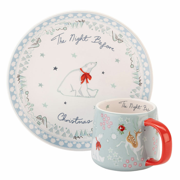 Cath Kidston Christmas Eve Mini Billie Mug and Plate Set