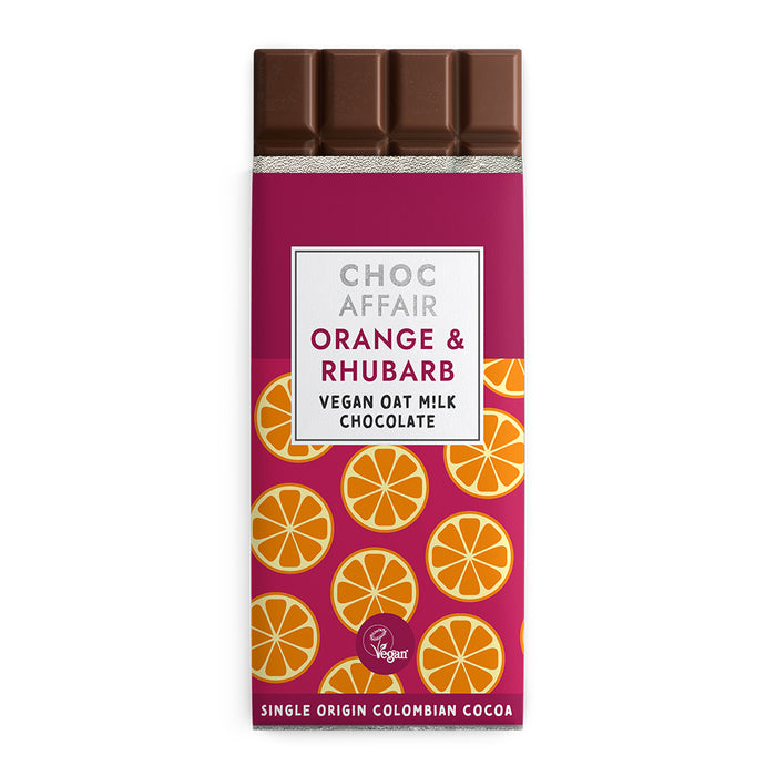 Choc Affair Oat M!lk Orange & Rhubarb Chocolate Bar