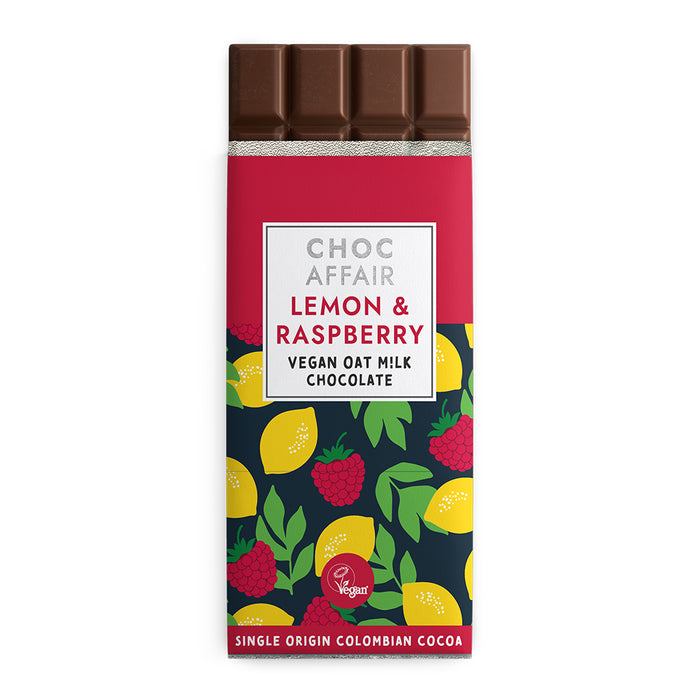 Choc Affair Oat M!lk Lemon & Raspberry Chocolate Bar