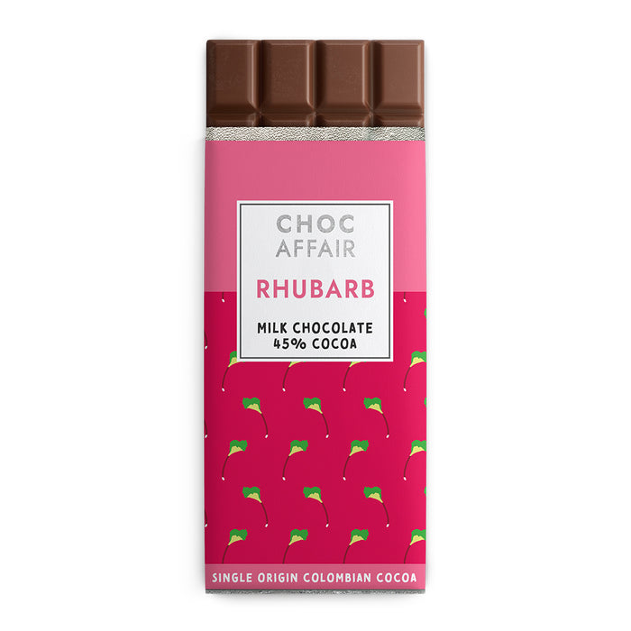 Choc Affair Rhubarb Milk Chocolate Bar