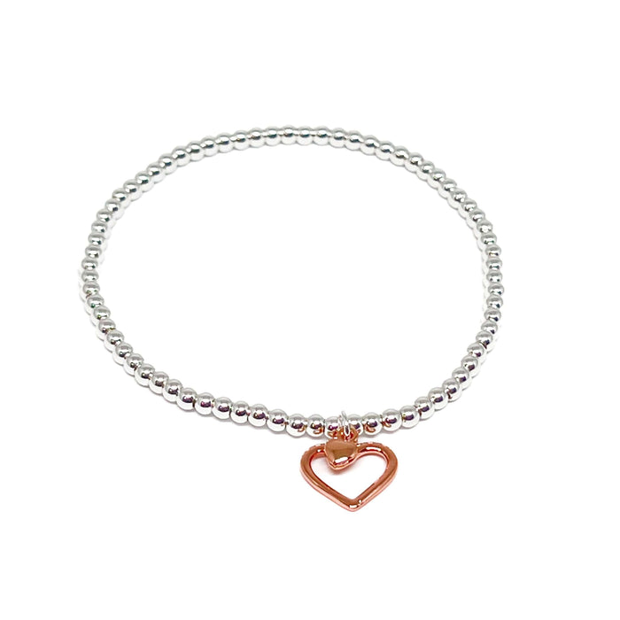 Clementine Alba Heart Bracelet - Rose Gold