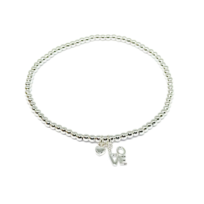Clementine Laurelle Love Bracelet - Silver
