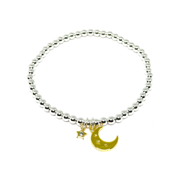 Clementine Harwin Moon & Star Bracelet - Gold