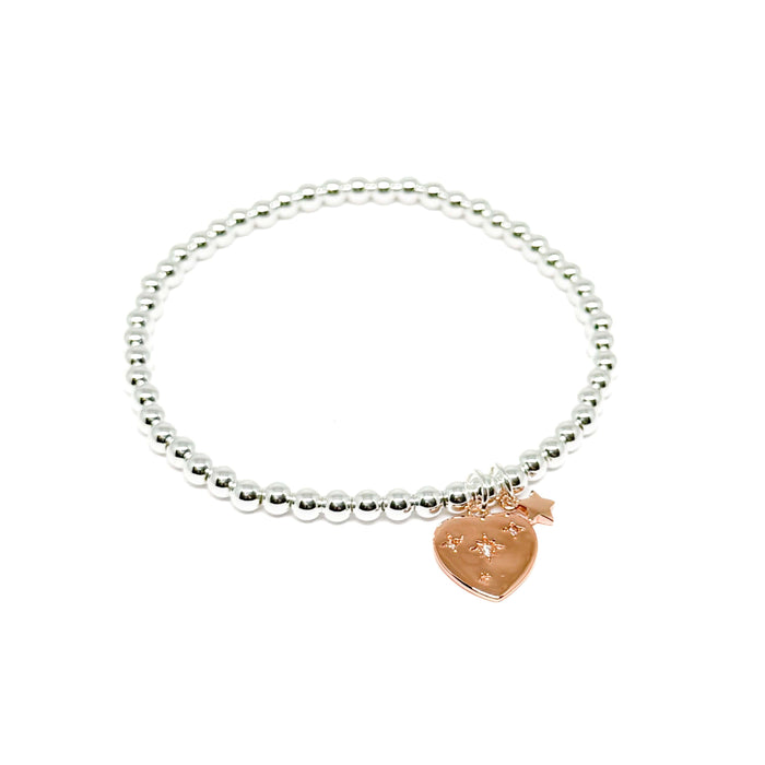 Clementine Rea Heart Bracelet - Rose Gold