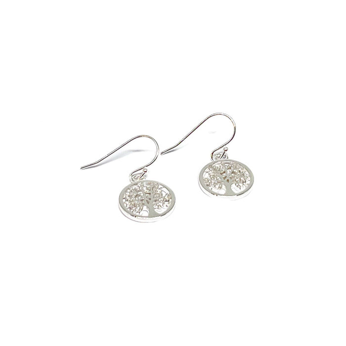 Clementine Taylor Sterling Silver Tree Charm Earrings - Silver
