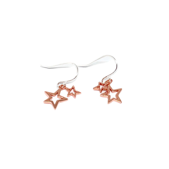 Clementine Lucy Star Earrings - Rose Gold