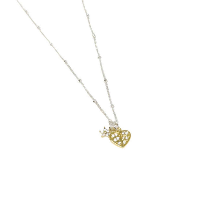 Clementine Lior Leaf Circle Gold Necklace